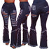 Raw-edged Ripped Flared Jeans - ROUTINE FASHION